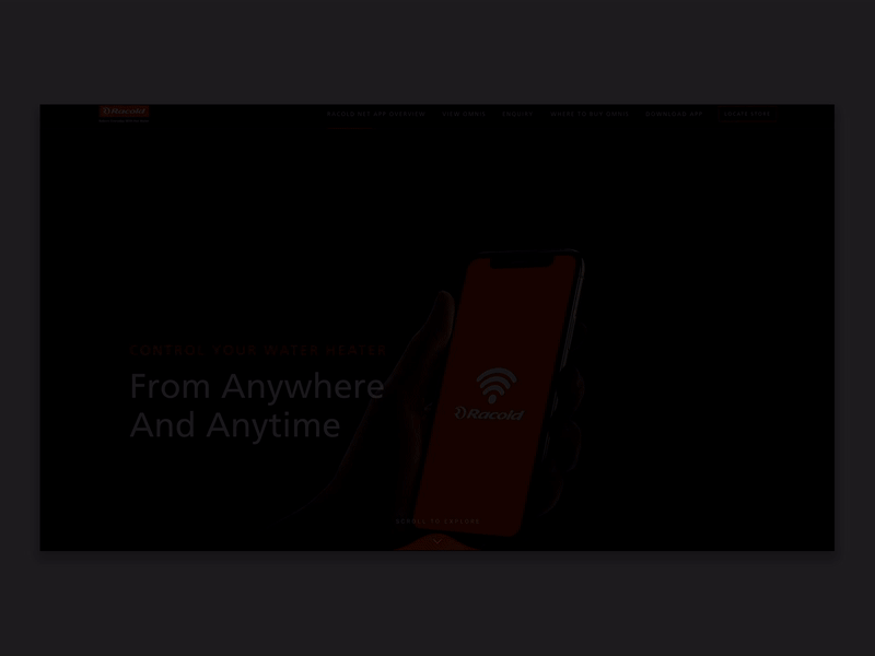 Racold Net App- WIP adobexd app dark ui interaction interactive microinteraction microsite motion product ui ui design uiux uiuxdesigner user interface waterheater webdesign wifi