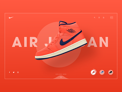 Shoe Product UI- Nike adobexd designthinking gradients hcd interface minimal nike product shoes ui uidesign uiux userinterface ux vibrant webdesign