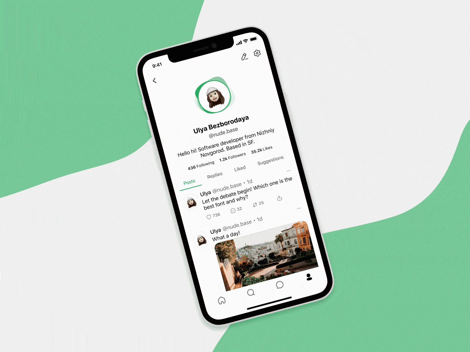 Mobile app profile concept dailyui dailyuichallenge design figma ios mobile mobile app mobile app design profile ui uiux