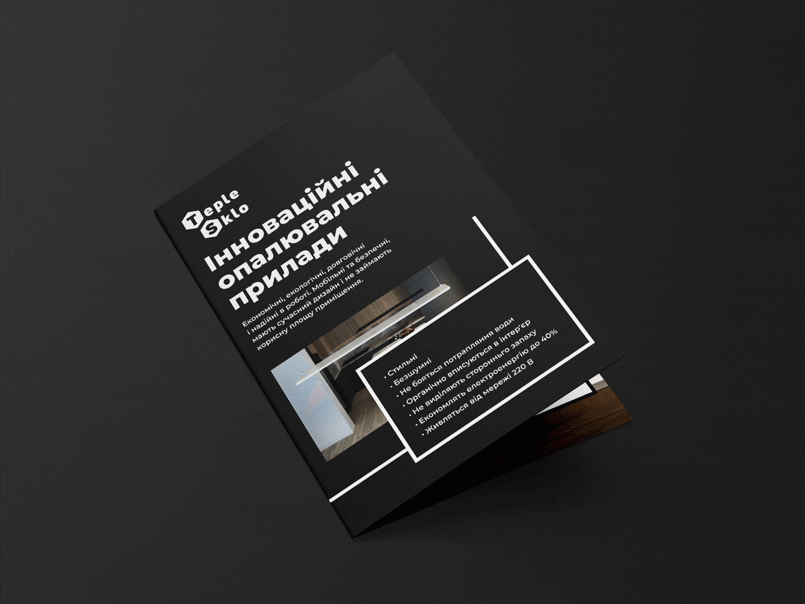 Brochure for Teple Sklo branding brochure design graphic identity marketing typogaphy typography vector