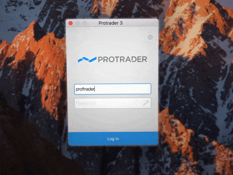 Protrader for Mac app application art direction design platform trading ui ux