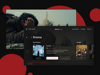 Netflix - Channels branding dark ui design ui uidesign ux web web design webdesign website