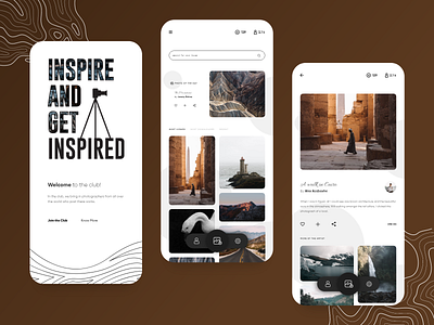 The Photography Club app branding design mobile photography travel ui uidesign ux