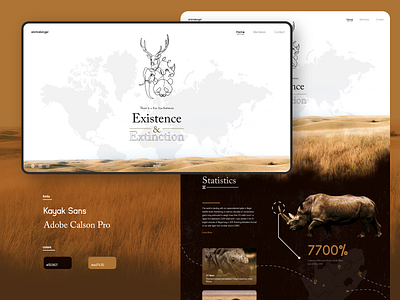 Animal Trafficking - Concept Website animal brown dark ui design ui uidesign ux web web design website