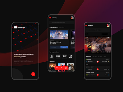 GameTag - A portal for your games dark ui design esports game mobile ui ux