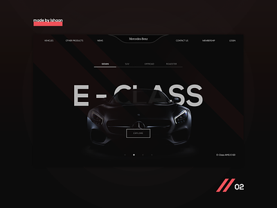 Mercedes - Landing Page Concept car dark ui design ui uidesign ux web web design website