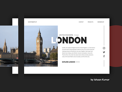 London - Landing Page dark ui design ui uidesign ux uxdesign web web design website