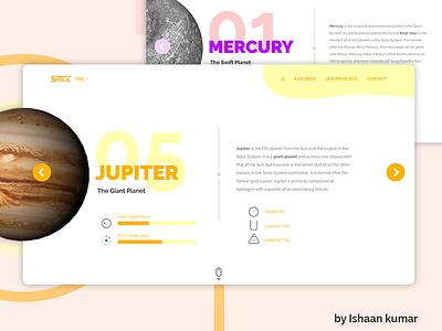 Planets - Website Concept design space ui ux web web design webdesign website