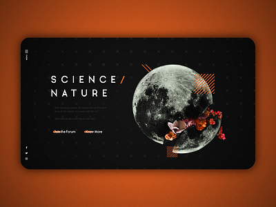 Science/Nature - Landing Page branding dark ui design illustration space ui uidesign ux web website