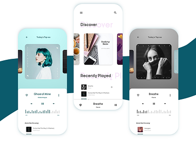 Music Player app design mobile ui uidesign ux