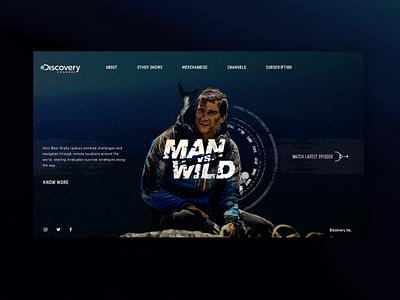 Man Vs. Wild - Landing Page ui ux web webdesign website