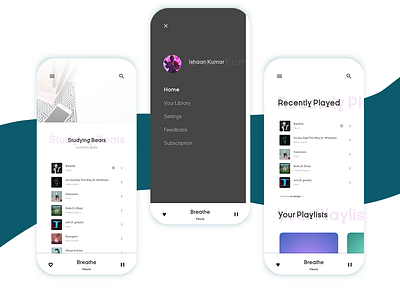 Music Player app design mobile ui ux