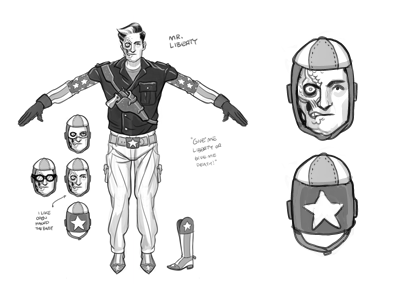 Mr. Liberty character design character design illustration superhero