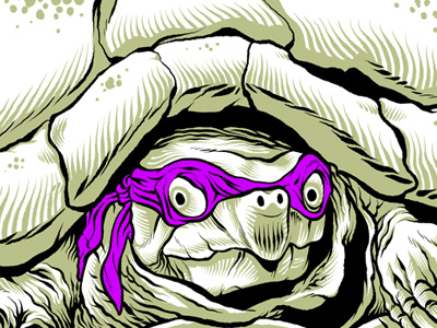 Donatello brush and ink comic books inking teenage mutant ninja turtles tnmt youthful indiscretion