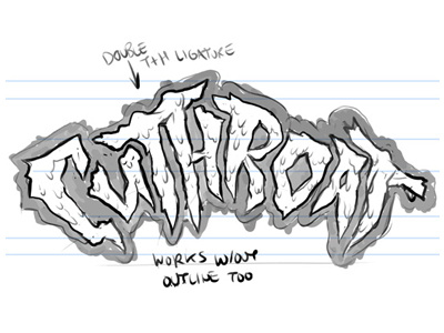 Cutthroat Hand Lettering digital hand lettering wip