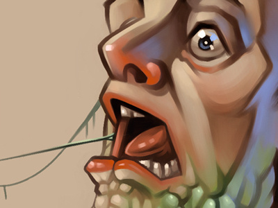 Infected Detail dead detail digital painting duped illustration monster rube surprise
