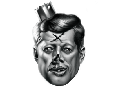 Dead Kennedy art illustration jfk kennedy painting portrait zombie