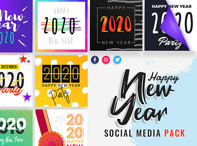 New Year Social Media Post Templates promotions