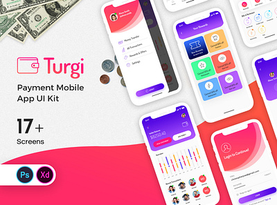 Turgi Payment Mobile App UI Kit corporate turgi