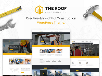 Roof - Construction, Building WordPress Theme architecture building business company construction constructor contractor corporate industry minimal plumber shop templates