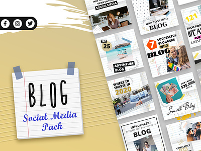 Blogging Social Media Template blog