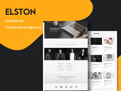 Elston – Portfolio for Freelancers & Agencies agency creative designer freelance illustration masonry minimalist mobile modern modules parallax photography portfolio showcase studio theme wordpress