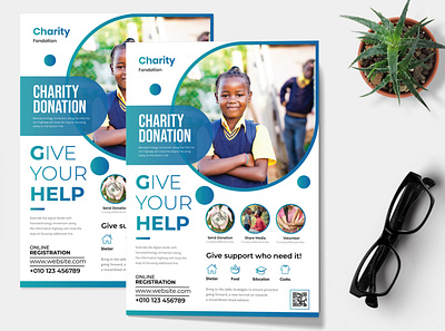 Charity Flyer Template advertisement announcement banner blood care center charity community concept contribution design donate donation flyer funding give giving goodwill help hope