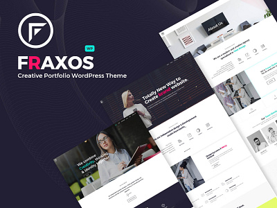 Fraxos - Creative Portfolio WordPress Theme agency blog business clean corporate creative design freelancer fullscreen gallery minimal modern photography showcase themes