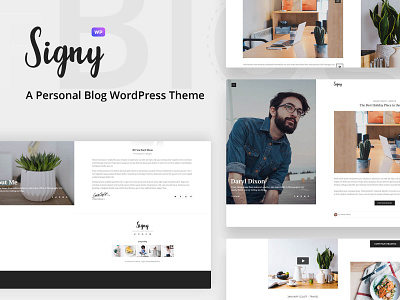 Signy - A Personal Blog WordPress Theme elegant fashion grid journal lifestyle magazine modern post simple wordpress