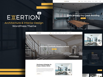 Exertion - Architecture & Interior WordPress Theme architect architecture building business construction creative decor decoration design furniture home interior portfolio property showcase theme wordpress