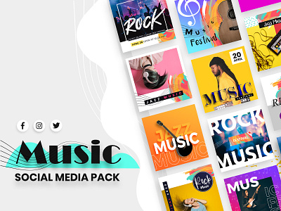 Music Media Template blog media music socialmedia