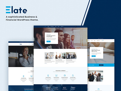 Elate – Financial Consulting WordPress Theme accountants advisors agency audit business coaches company consultancy consultant consulting corporate finance financial professional services
