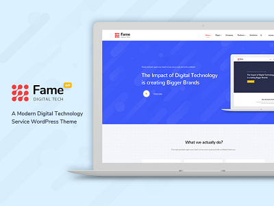 Fame - Digital Technology/Service WordPress Theme