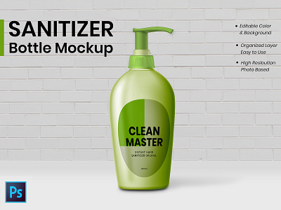 Sanitizer Bottle Mockup