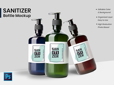 Sanitizer Bottle Mockup