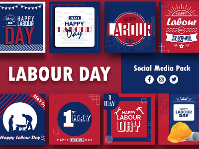 Labour Day Social Media Template