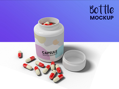 Capsule Bottle Mockup