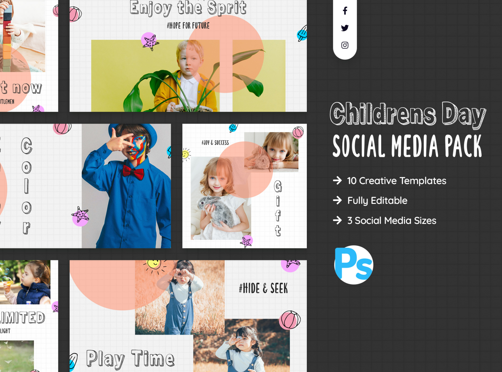 Children's Day Social Media Template by VictorThemes on Dribbble