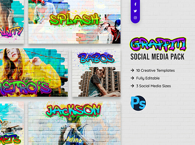 Graffiti Design Social Media Template creative
