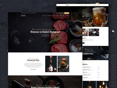 Rodich - A Restaurant WordPress Theme by VictorThemes on Dribbble