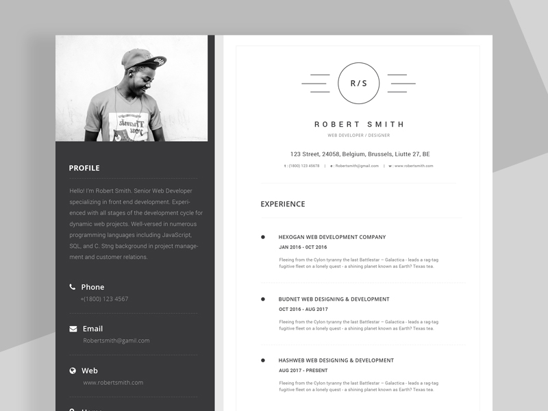 freebies  cv psd template by victorthemes
