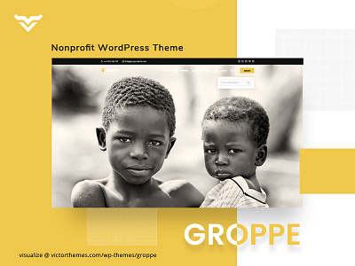 Groppe Nonprofit WordPress Theme charity charity agency donate donation modern design nonprofit organization theme wordress