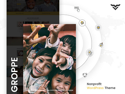 Groppe Nonprofit WordPress Theme charity charity agency donate donation modern design nonprofit organization theme wordress