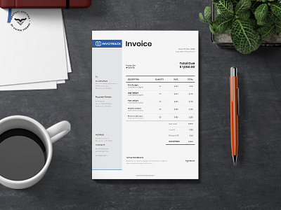 Professional Invoice Template accounts agency bill business clean client clients corporate invoice letterhead minimal payment personal studio template