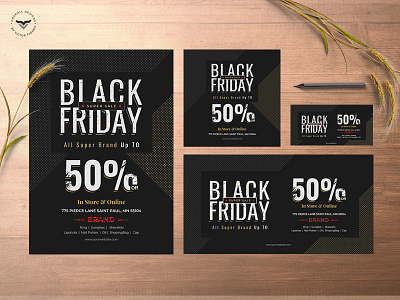 Black Friday Social Media Pack black celebration facebook flyer friday instagram media offers party print promotions social template templates twitter