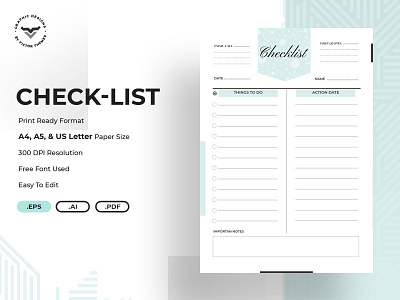 Project/Events Checklist Planner
