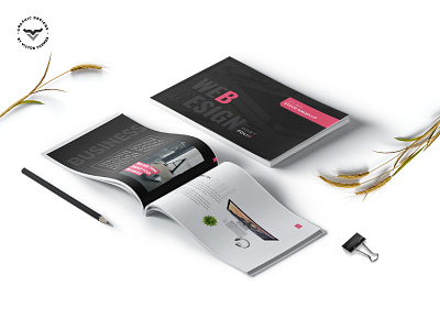 Web Designer Portfolio Brochure brochure brochures clean creative designer developers minimal pink portfolio print professional professionals programmers template web