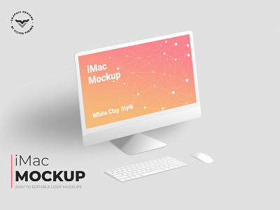 iMac Mockups generators graphic imac kits minimal mockup mockups pack presentations product scene ui ux webapp website