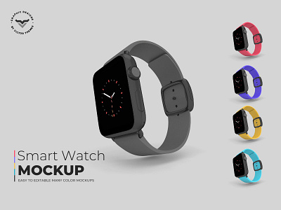 Smart Watch Mockups app fitness generators minimal mockup mockups multicolor presentation presentations product scene smart watch website websites