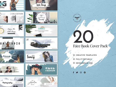 Facebook Cover Social Media Template all business cover creative facebook fashion instagram kit media pack promotions social template twitter website